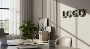 Modern Sales Workspace - Virtual Office Background