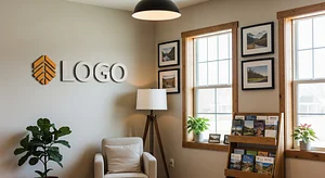 Small Town Realty Office - Virtual Office Background