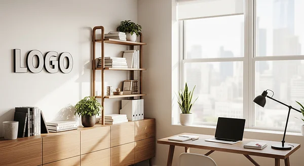 Modern NYC Workspace - Podcast background for Enterprise Sales Teams