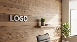 Rustic Wood Elegance - Virtual Office Background