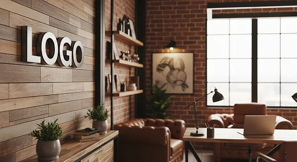 Rustic Office Warmth - Microsoft Teams background for Coaches & Course Creators