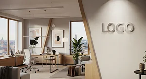 Stockholm Office Elegance - Virtual Office Background