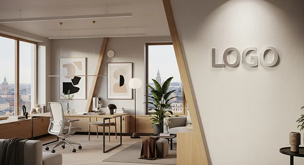 Stockholm Office Elegance - Microsoft Teams background for Coaches & Course Creators