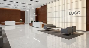 Reception at a fortune 500 company - Virtual Office Background