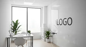 Small Modern Office - Virtual Office Background