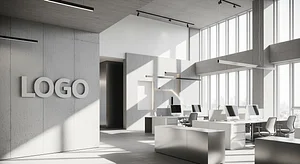 Concrete Office Presence - Virtual Office Background