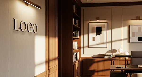 Elegant Legal Chamber - Virtual Office Background for Video Calls