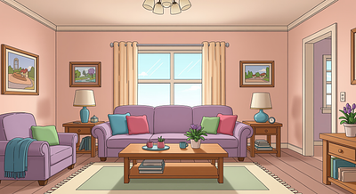 Family Guy Inspired Professional Virtual Office Background