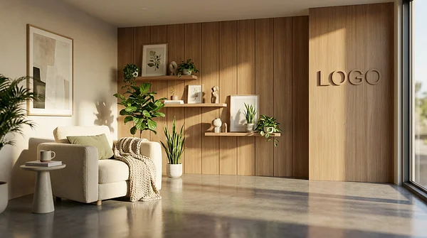 Warm Wood Studio - Zoom background for Doctors & Physicians