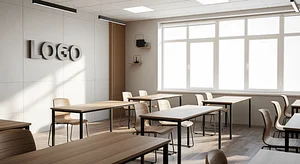 Bright Modern Classroom - Virtual Office Background