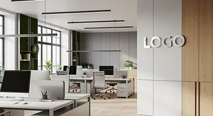 Scandinavian Tech Space - Virtual Office Background