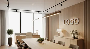 Scandinavian Boardroom Elegance - Virtual Office Background