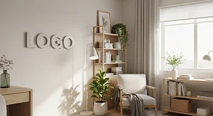 Serene Therapy Space Creative Virtual Office Background