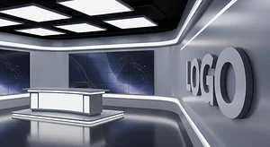 Professional Studio Set Technology Virtual Office Background