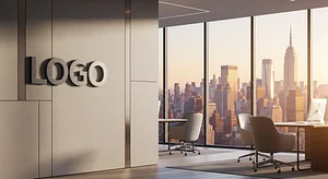 Sunset Skyline Office Creative Virtual Office Background