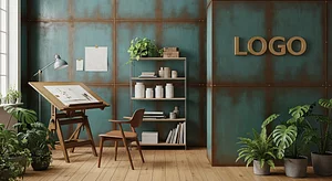 Verdigris Atelier Haven Creative Virtual Office Background
