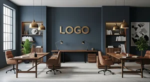 Azure Walnut Strategy Loft Corporate Virtual Office Background