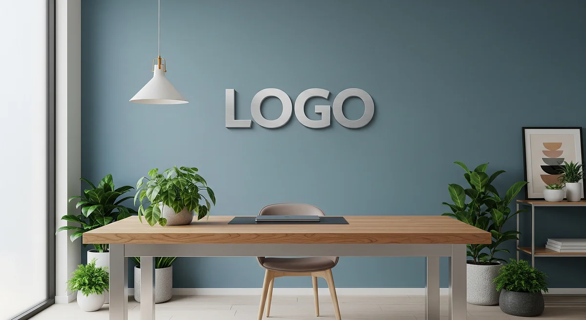 Cerulean Maple Strategy Nook Branded Virtual Office Background with Company Logo - Executive