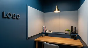 Cobalt Linen Strategy Nook Corporate Virtual Office Background