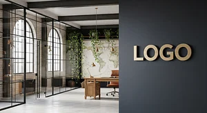 Verdant Glass Cartography Loft Creative Virtual Office Background