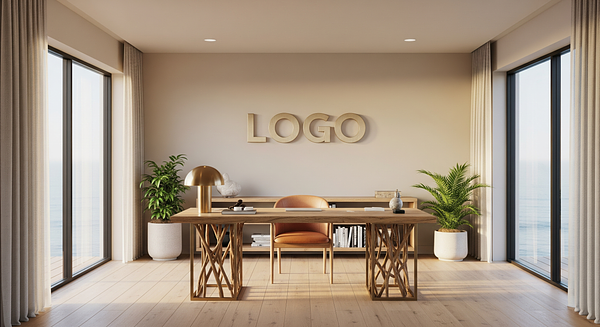 Professional branded background example - Solar Driftwood Consultancy Deck style from Brand Wall Pro