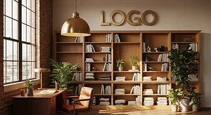 Solar Brass Reading Loft Creative Virtual Office Background