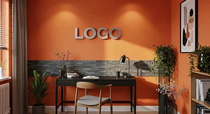 Tangerine Slate Creative Nook Creative Virtual Office Background